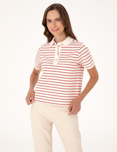 Kırmızı Regular Fit Polo Yaka Tişört