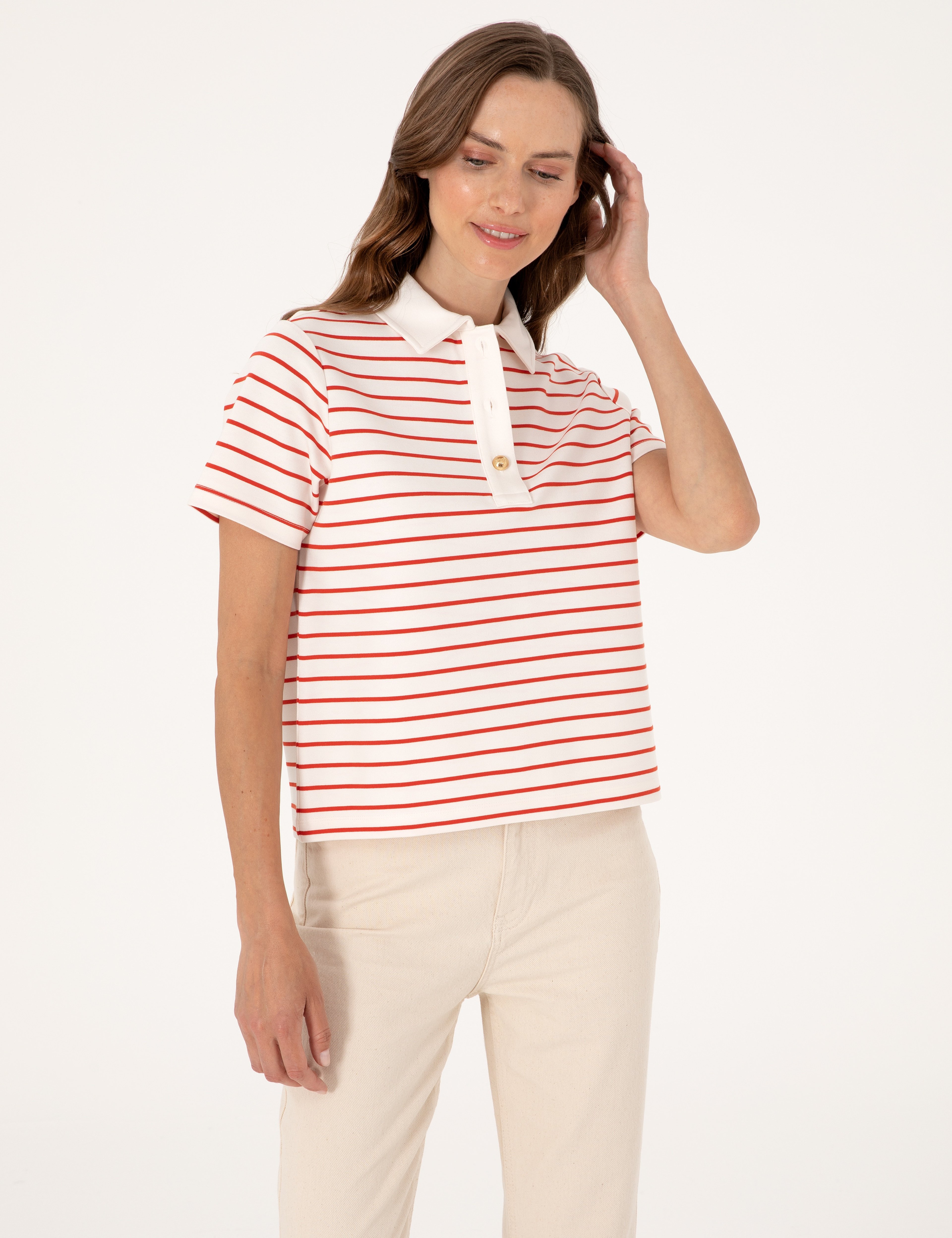 Kırmızı Regular Fit Polo Yaka Tişört