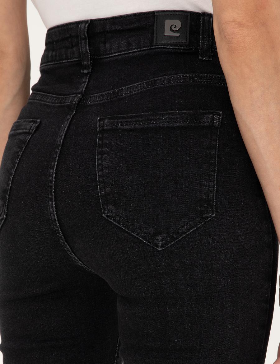 Siyah Skinny Flare Fit Jean Pantolon