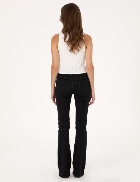 Siyah Skinny Flare Fit Jean Pantolon - 50313246003