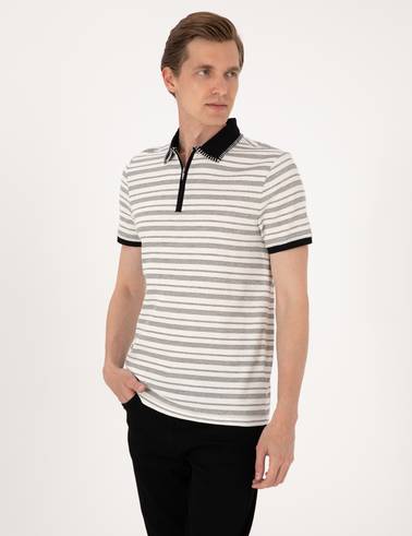 Bej Slim Fit Tişört