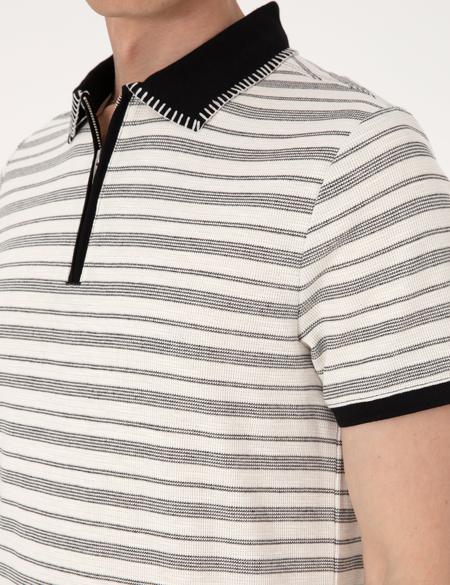 Bej Slim Fit Tişört - 50306085005