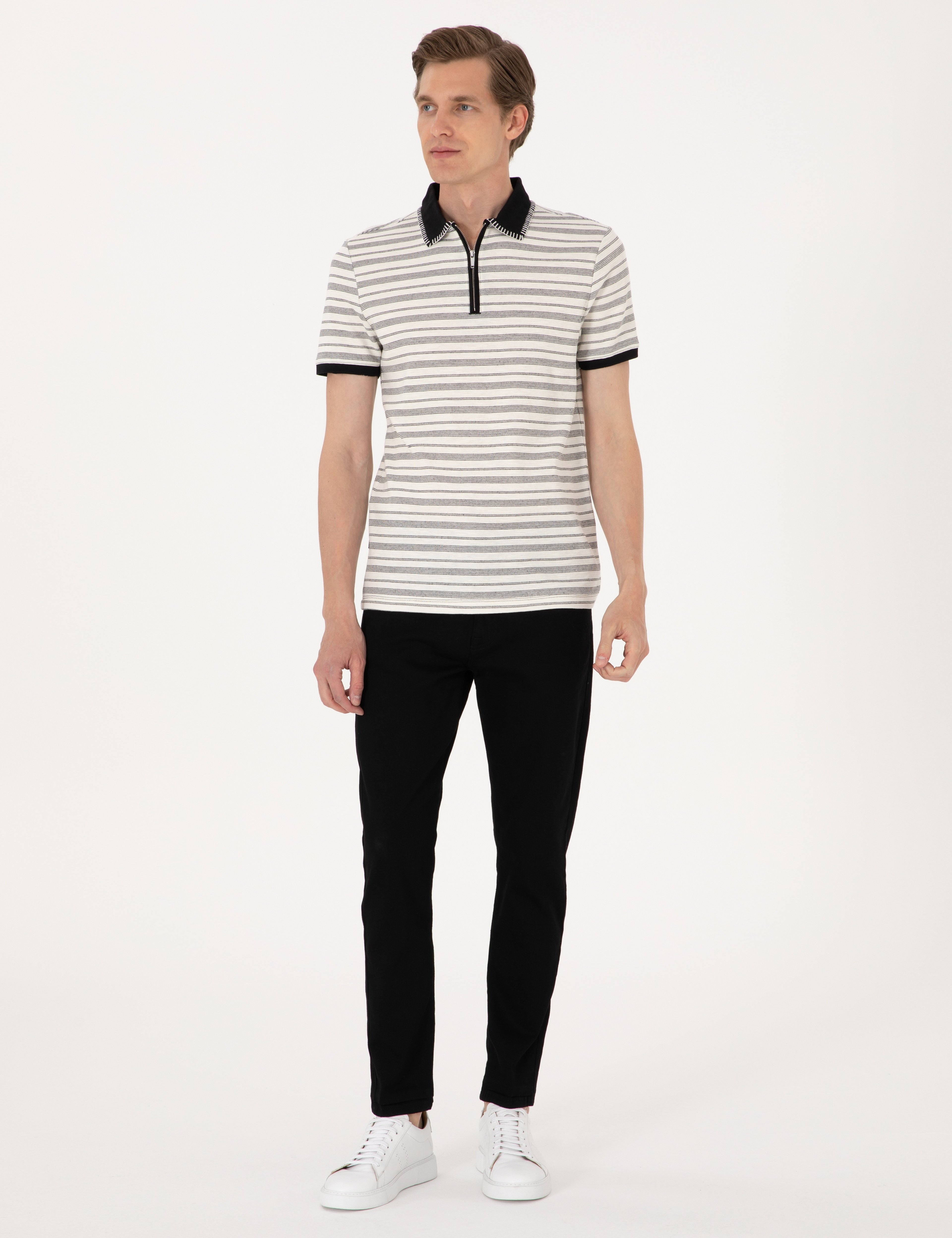 Bej Slim Fit Tişört