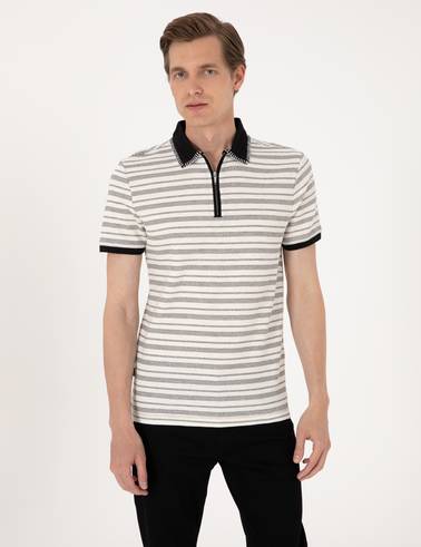 Bej Slim Fit Tişört