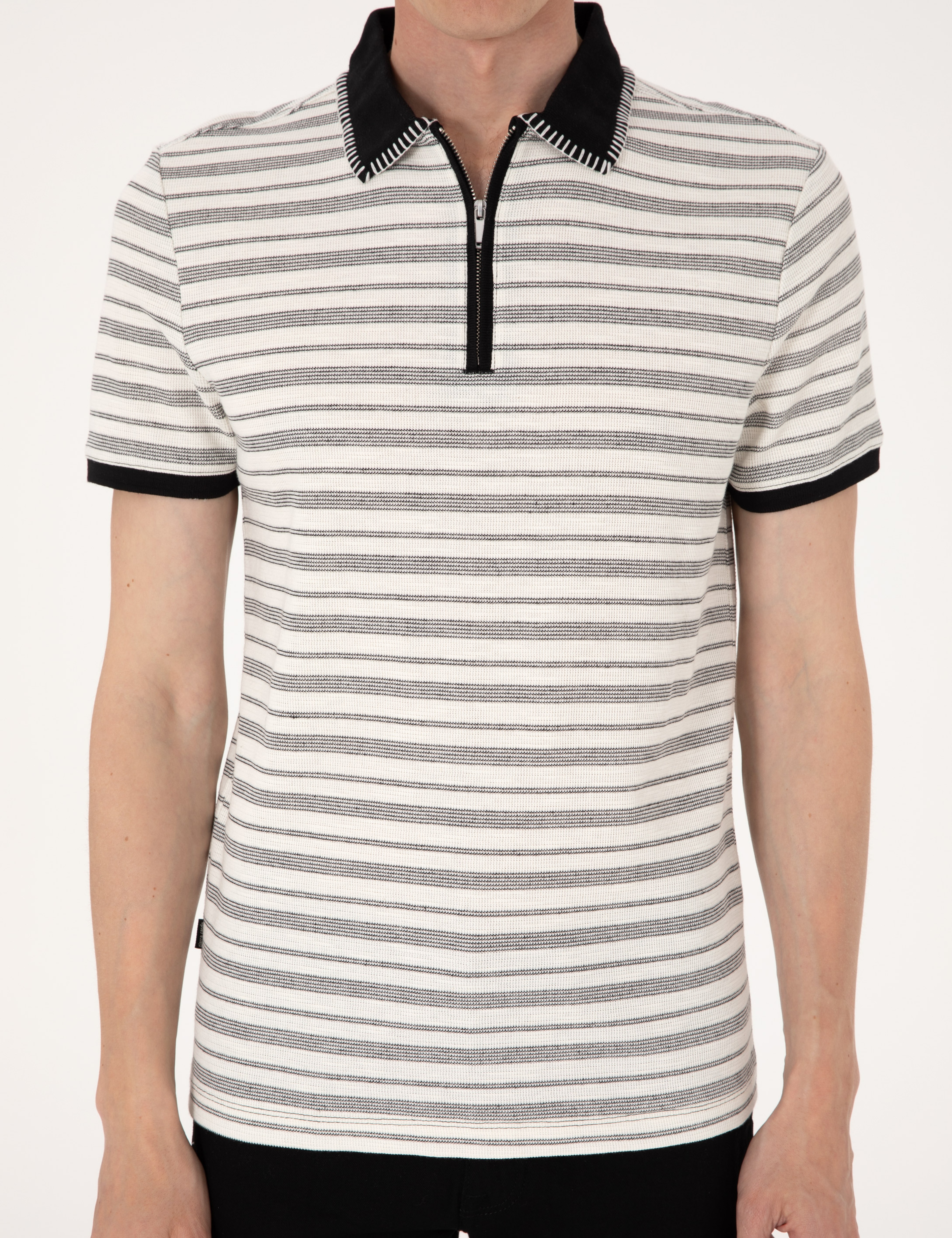 Bej Slim Fit Tişört - Image 6