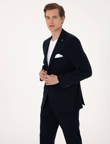 Lacivert Slim Fit Takım Elbise
