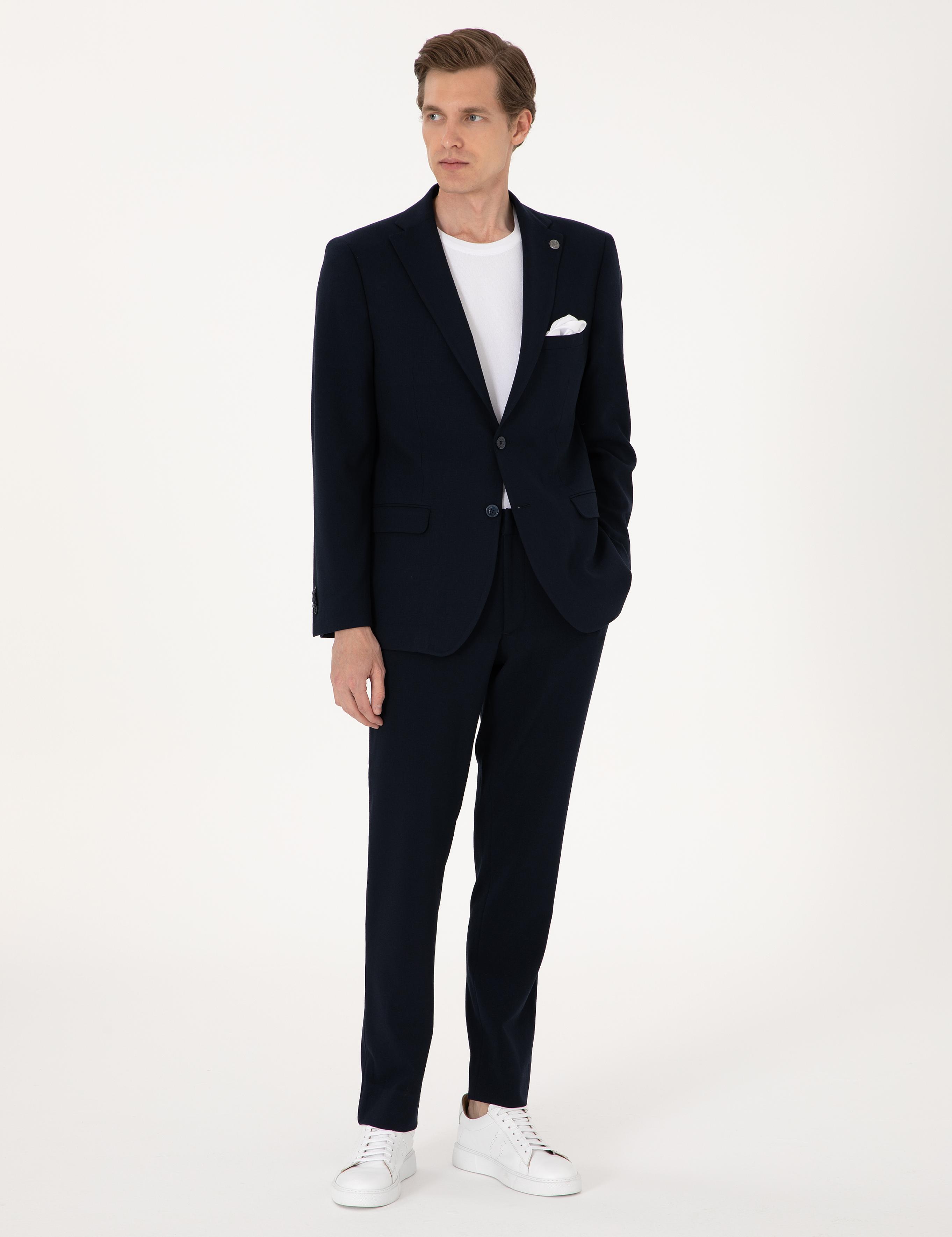 Lacivert Slim Fit Takım Elbise