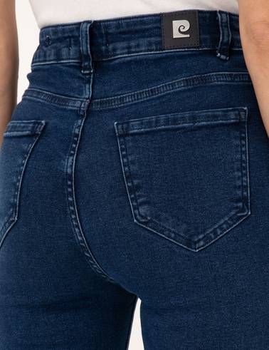 Lacivert Skinny Flare Fit Jean Pantolon