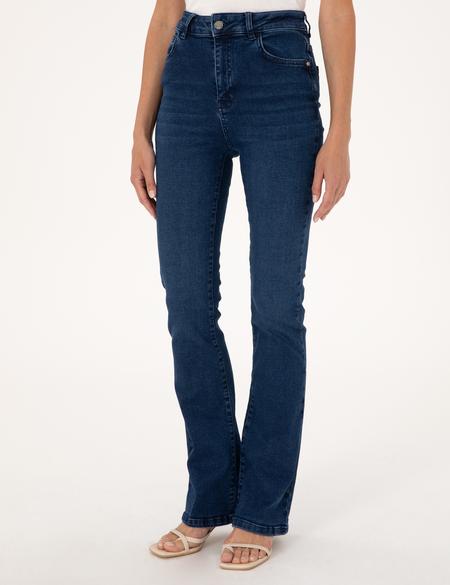Lacivert Skinny Flare Fit Jean Pantolon - 50313218003