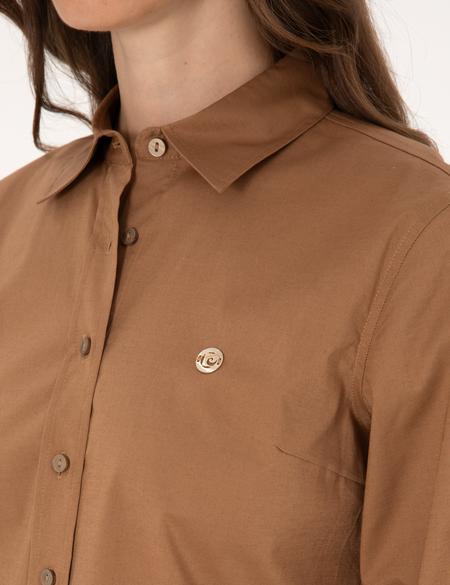 Camel Slim Fit Uzun Kollu Gömlek - 50313589045