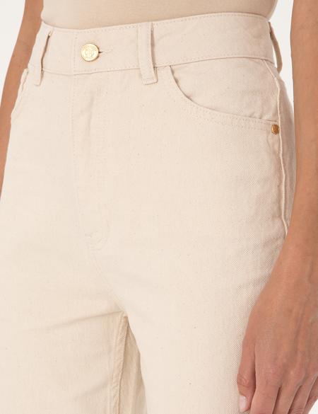 Bej Mom High Waist Fit Jean Pantolon - 50313225004