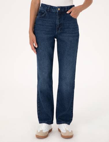 İndigo Straight Fit Jean Pantolon