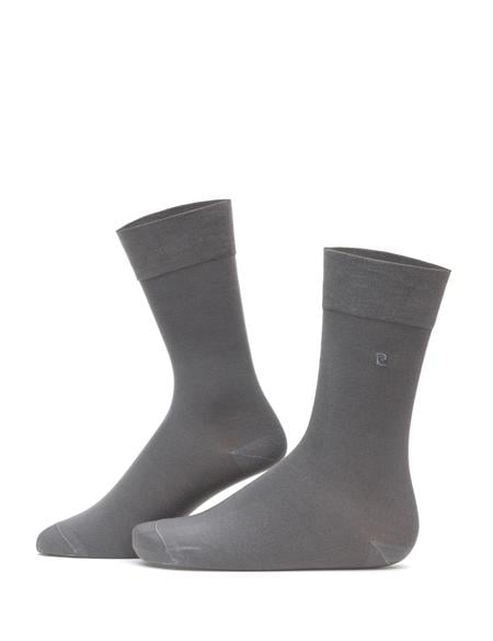 Erkek Bambu Karışımlı Gri Soket Basic Çorap - 50308446009