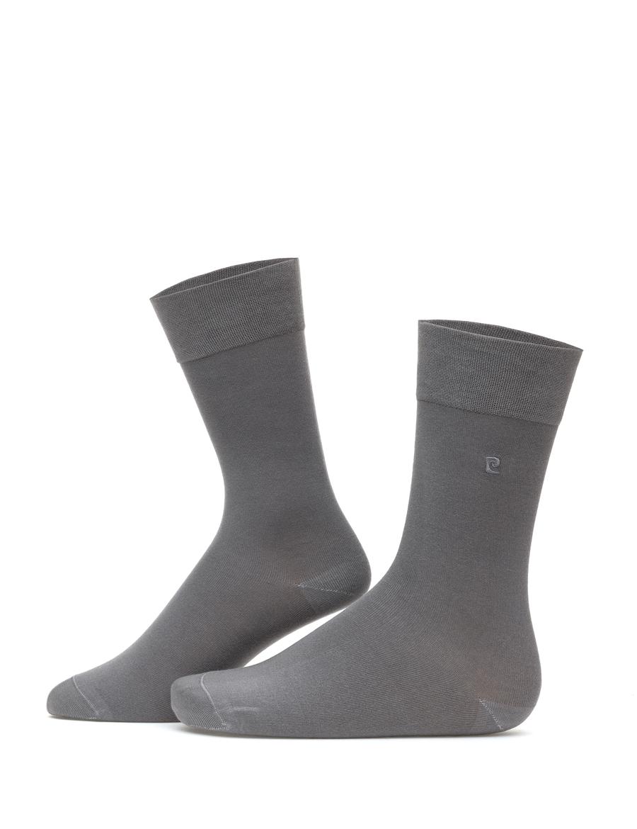 Erkek Bambu Karışımlı Gri Soket Basic Çorap