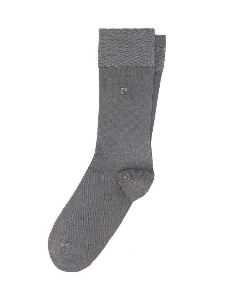 Erkek Bambu Karışımlı Gri Soket Basic Çorap
