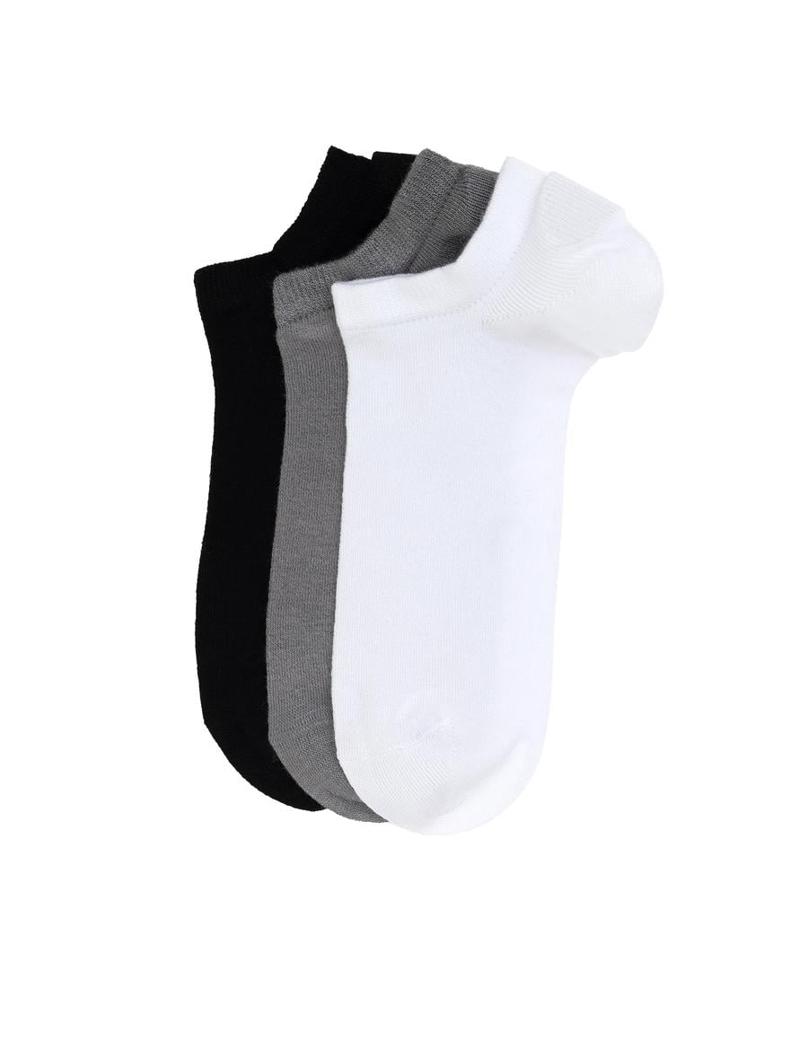 Erkek Bambu Karışımlı 3'lü Paket Beyaz Patik Basic Çorap