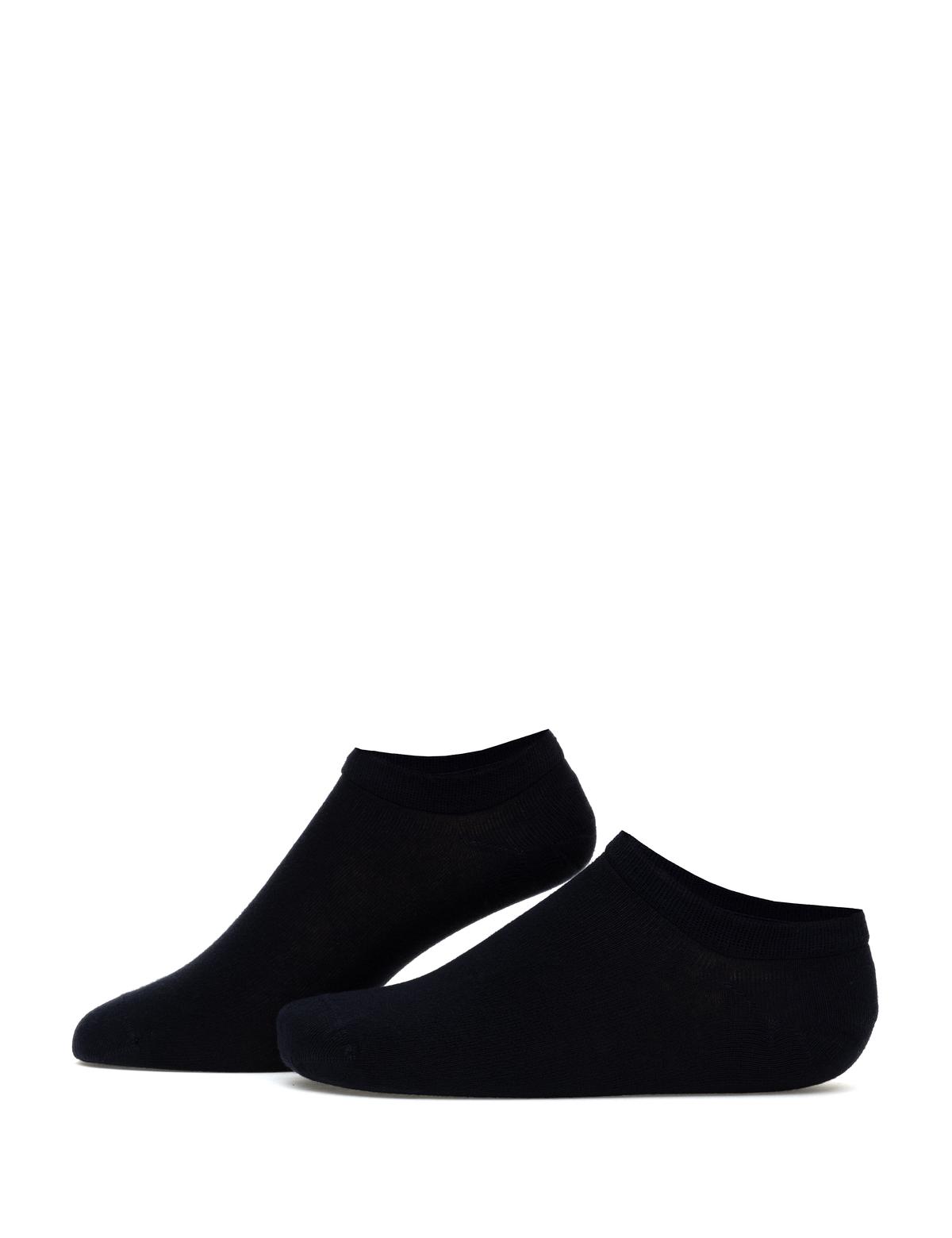 Erkek Bambu Karışımlı 3'lü Paket Lacivert Patik Basic Çorap - 50308479006