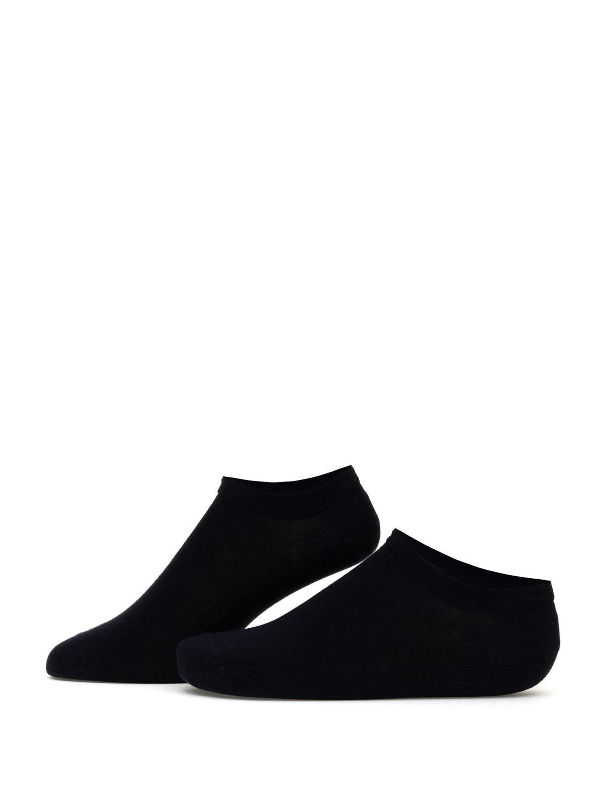 Erkek Bambu Karışımlı 3'lü Paket Lacivert Patik Basic Çorap - 50308479006