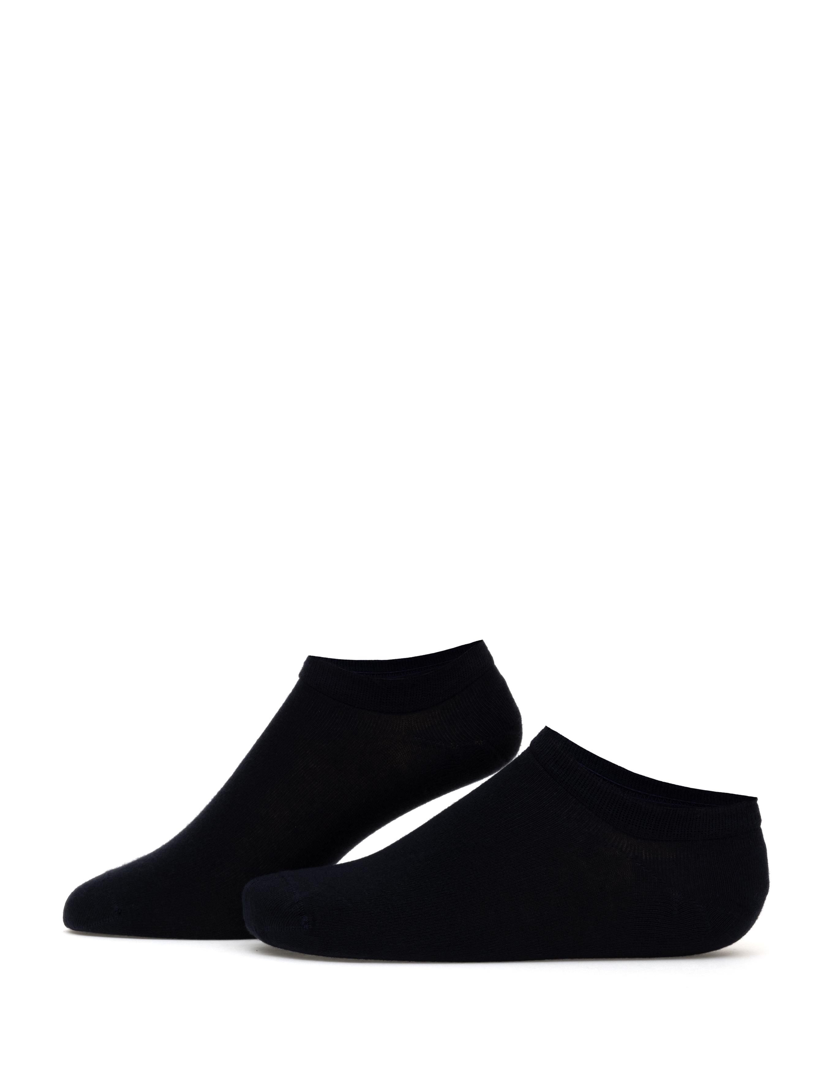 Erkek Bambu Karışımlı 3'lü Paket Lacivert Patik Basic Çorap