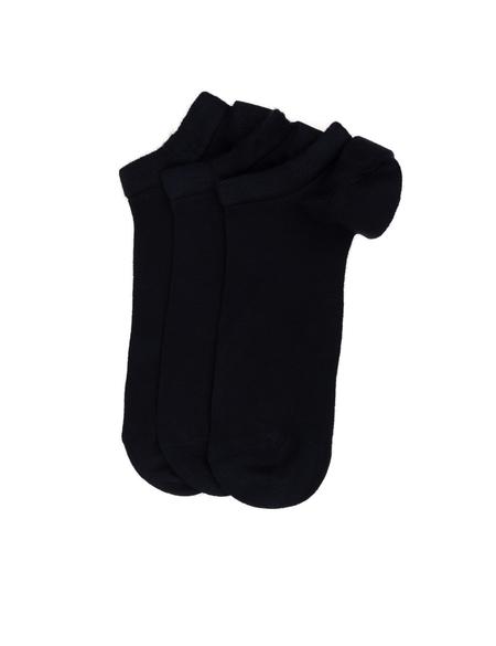 Erkek Bambu Karışımlı 3'lü Paket Lacivert Patik Basic Çorap - 50308479006