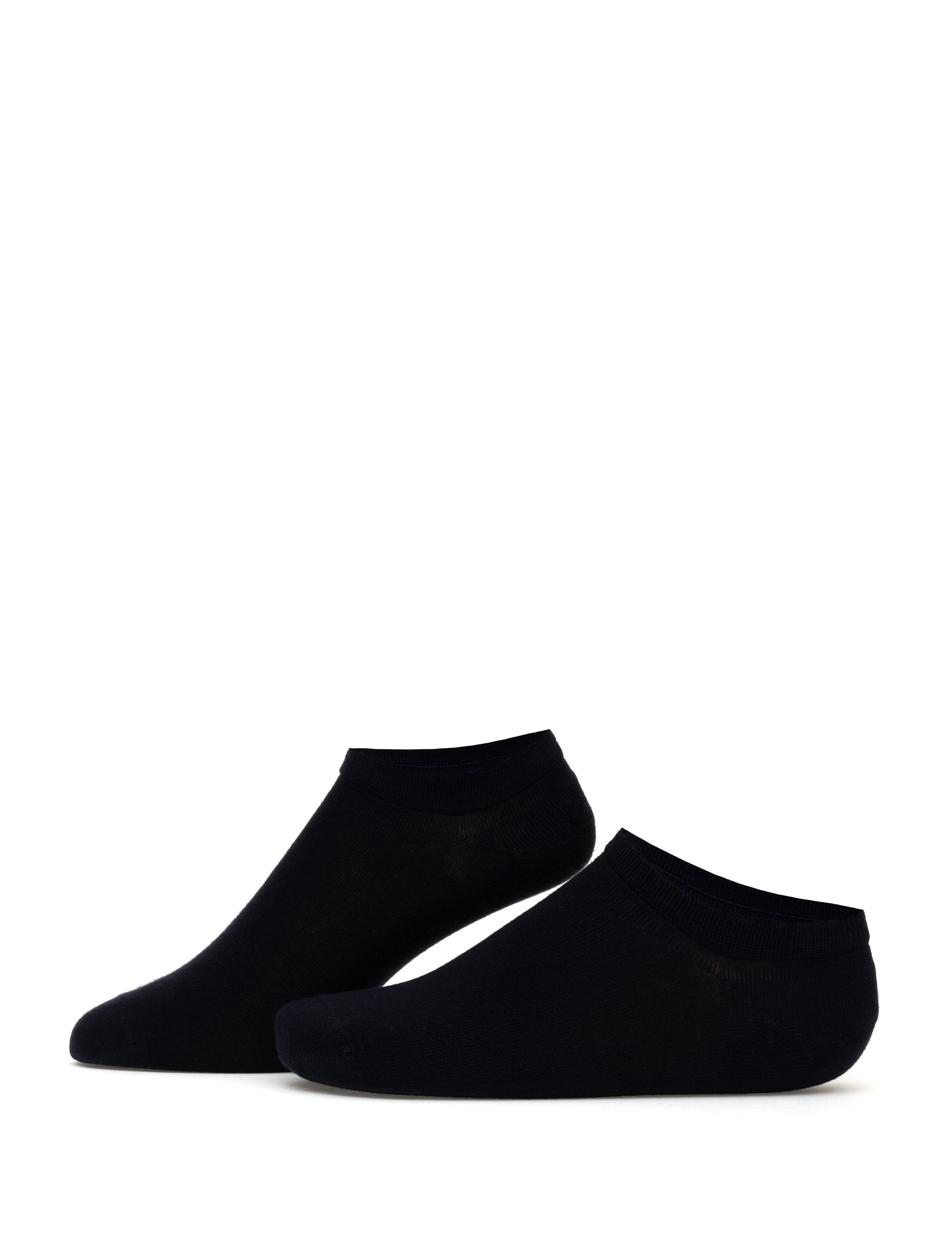 Erkek Bambu Karışımlı 3'lü Paket Lacivert Patik Basic Çorap