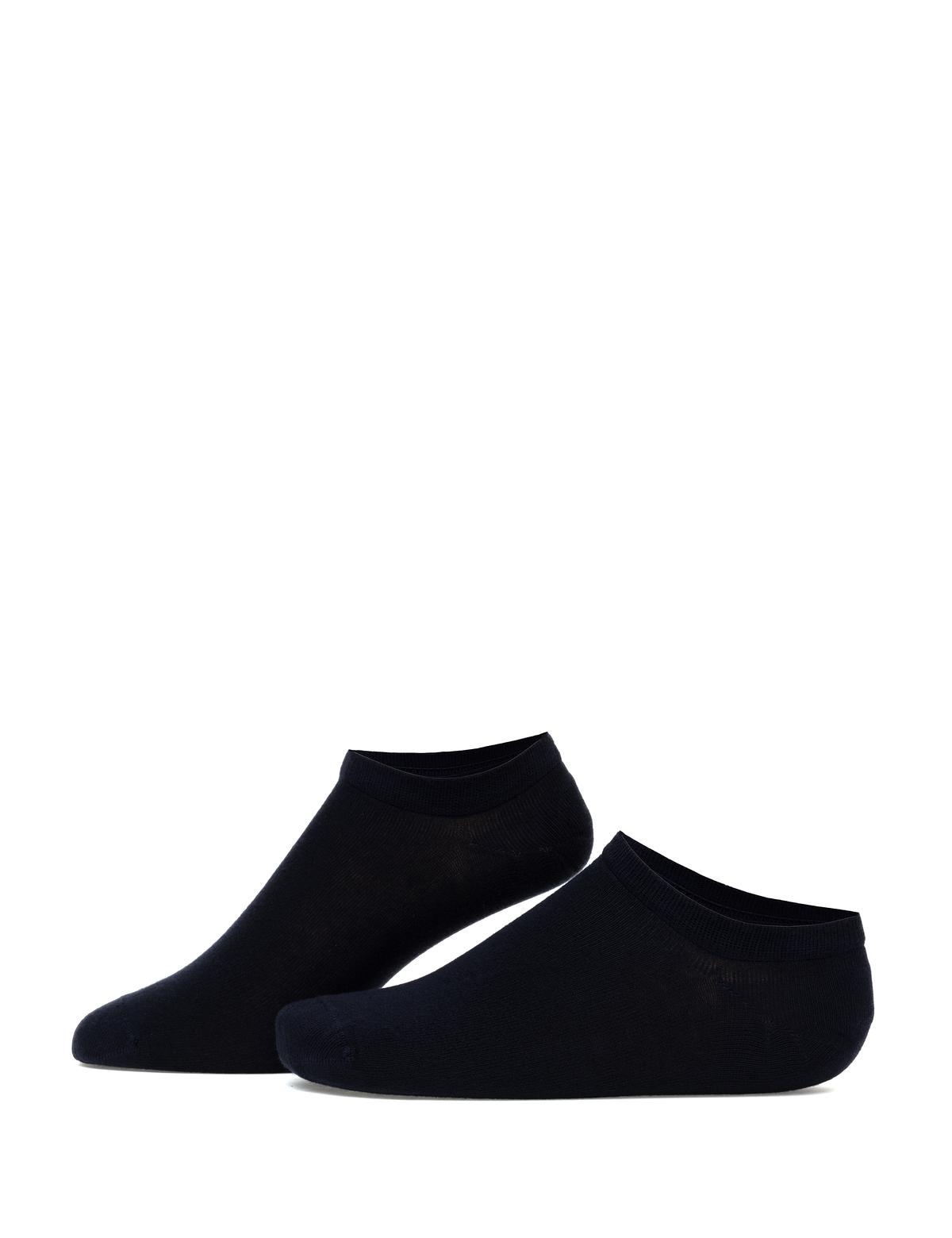 Erkek Bambu Karışımlı 3'lü Paket Gri Patik Basic Çorap - 50308480009