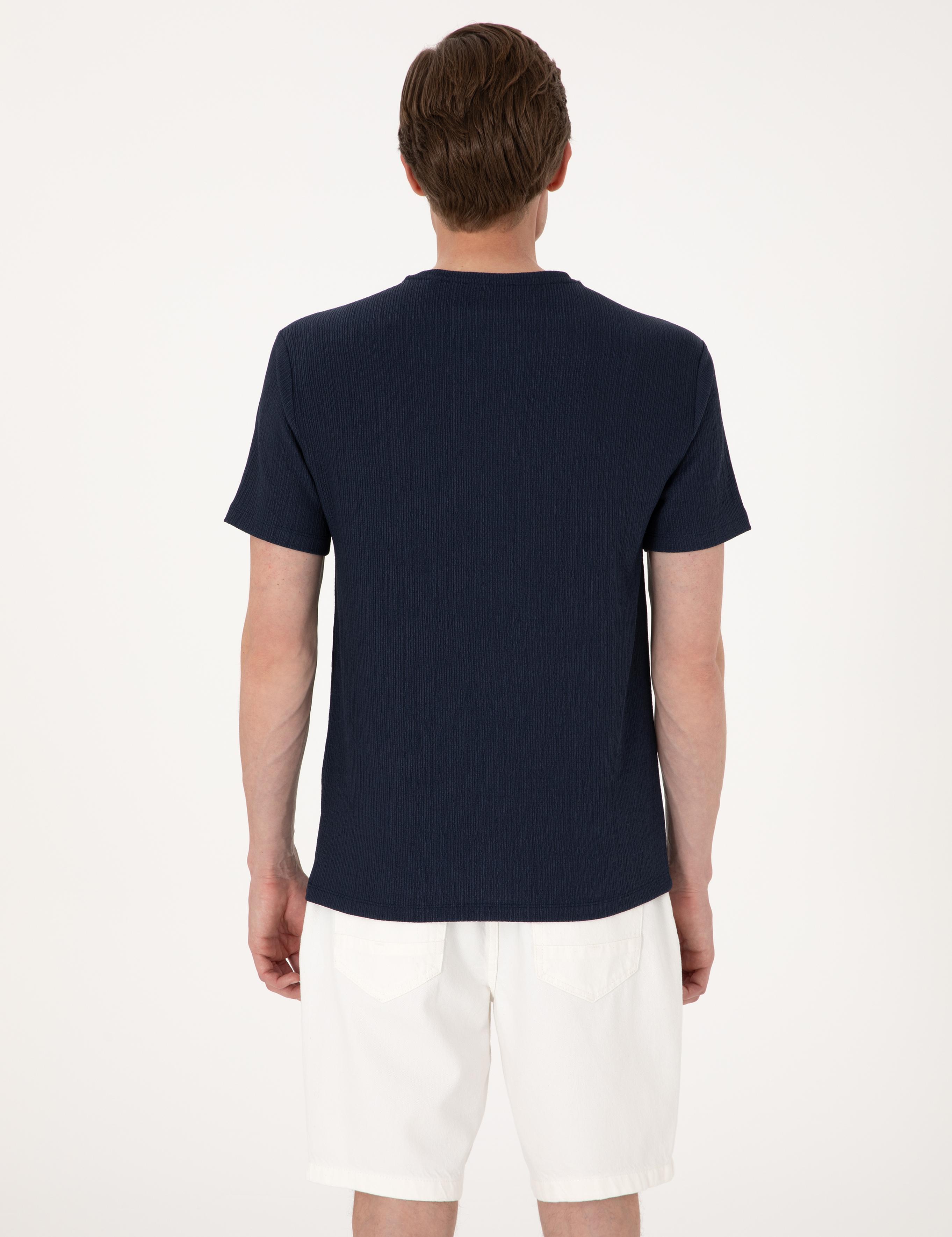 Lacivert Slim Fit Tişört