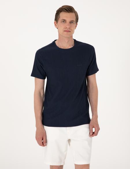 Lacivert Slim Fit Tişört - 50306802015