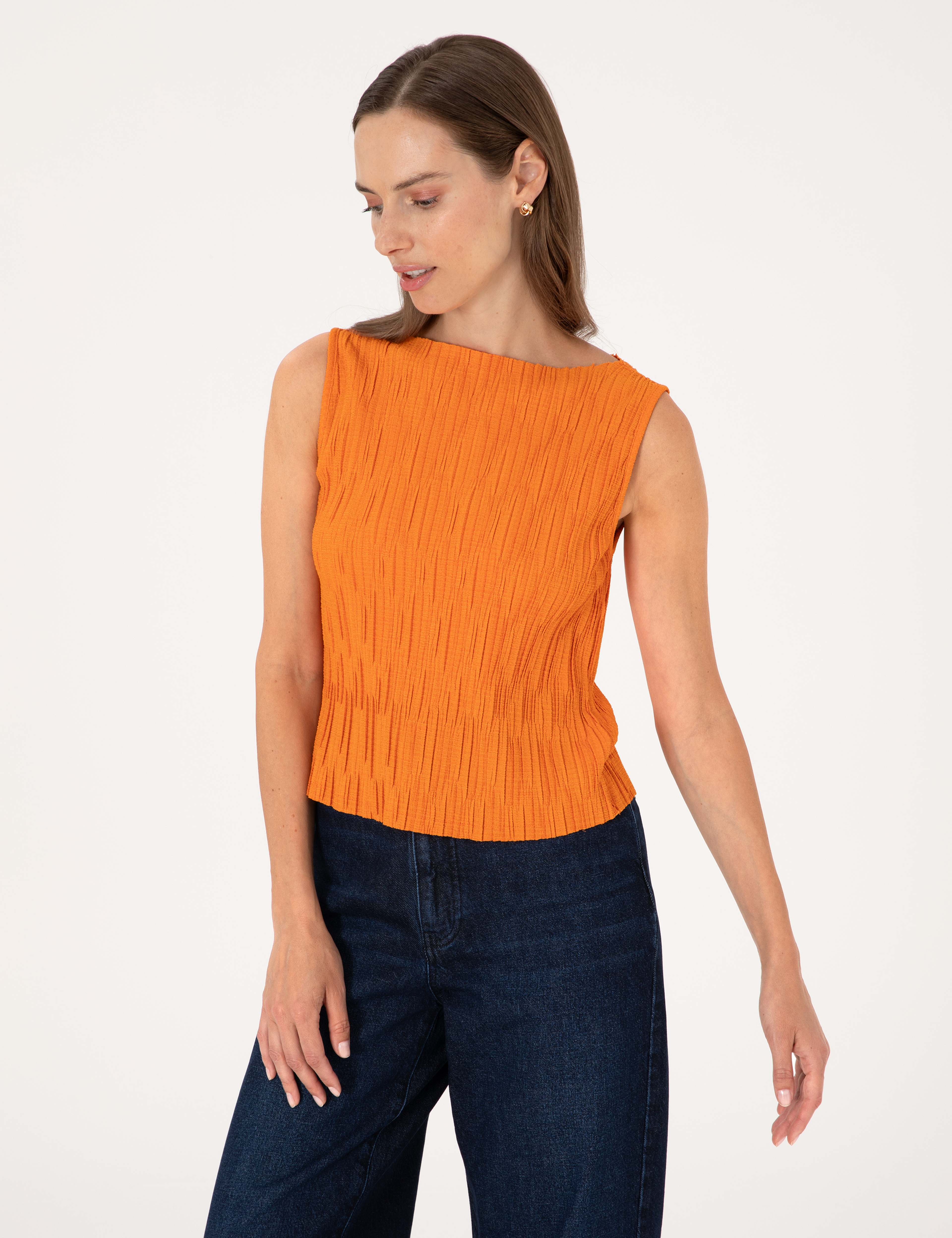 Turuncu Comfort Fit Tişört - Image 3