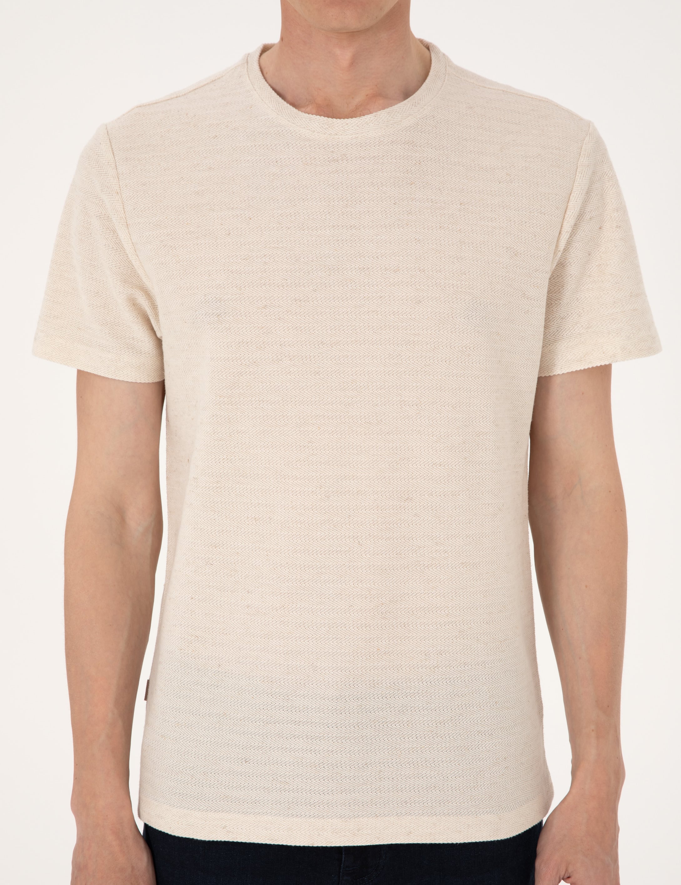 Bej Regular Fit Tişört - Image 6