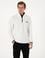 Beyaz Regular Fit Yarım Fermuarlı Polar Sweatshirt