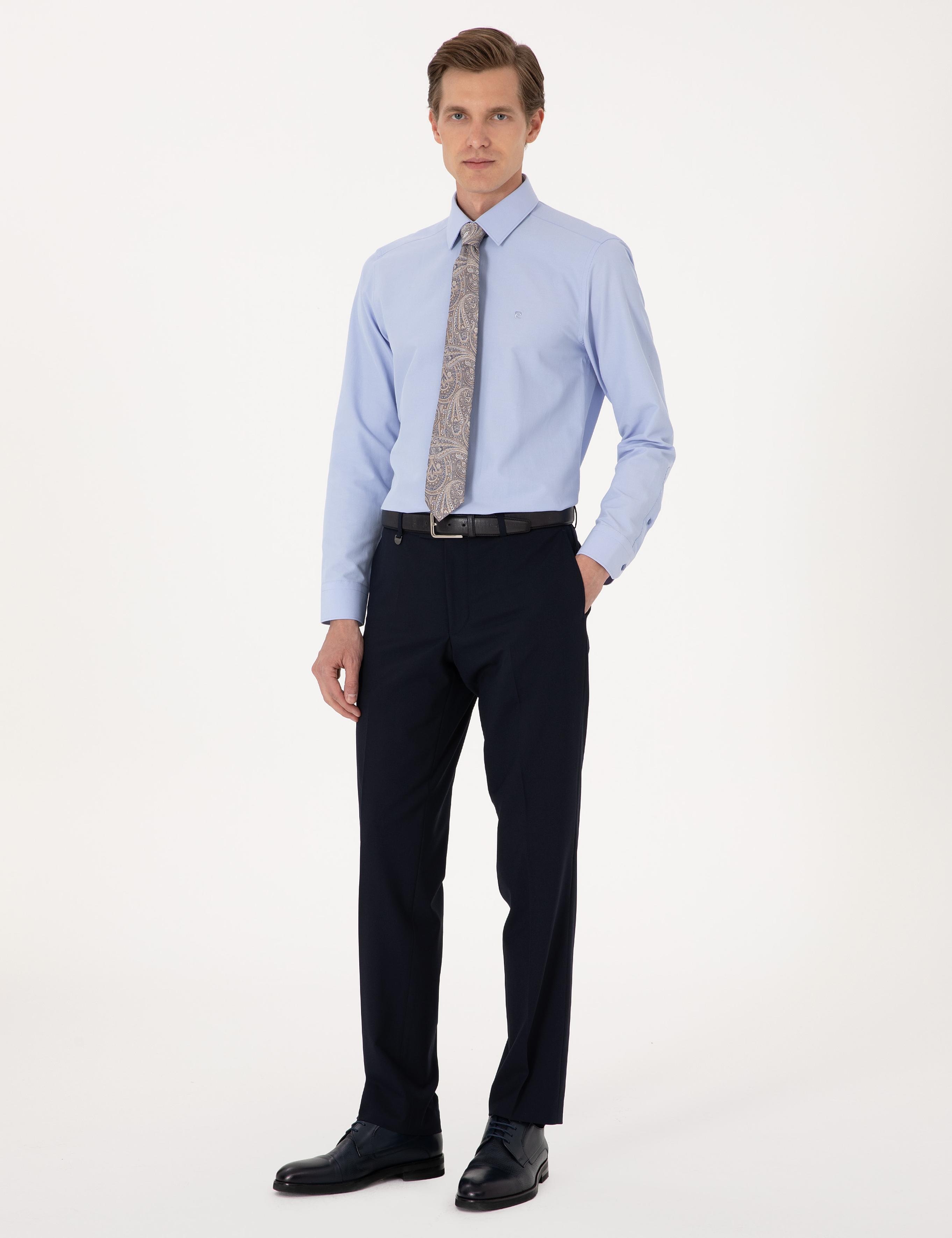 Mavi Slim Fit Uzun Kollu Basic Gömlek