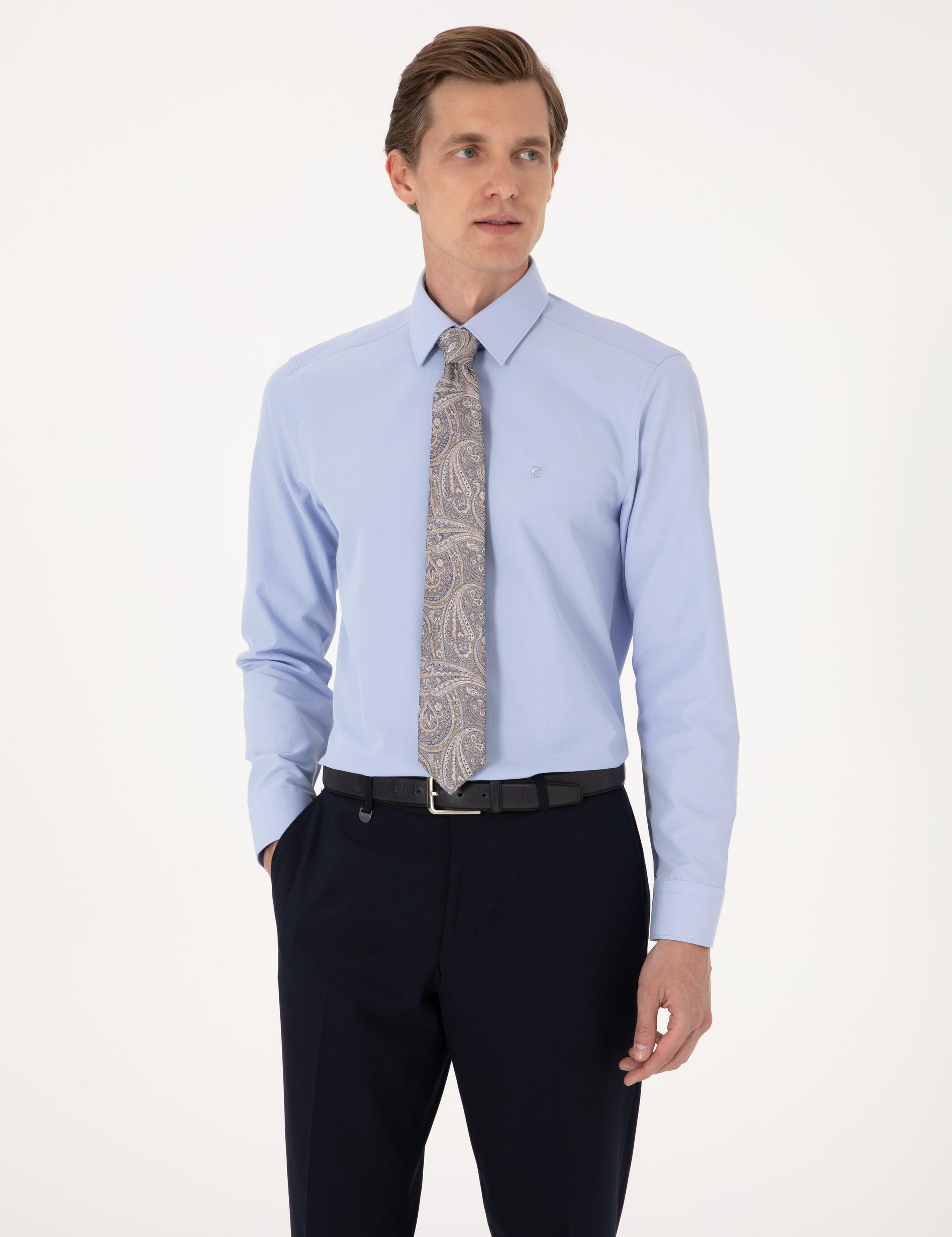 Mavi Slim Fit Uzun Kollu Basic Gömlek