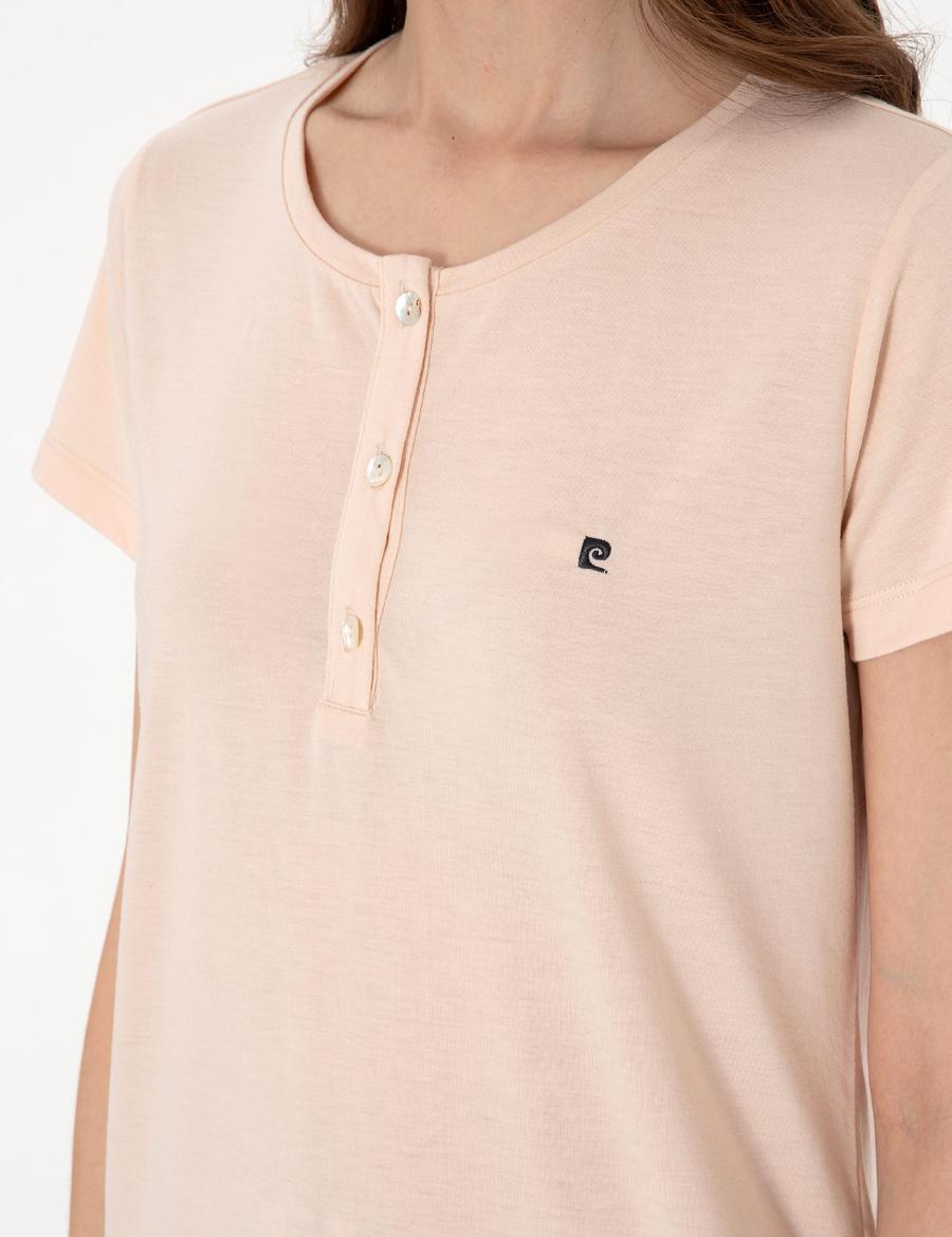 Bej Kısakollu Pijama Takımı