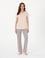 Bej Kısakollu Pijama Takımı