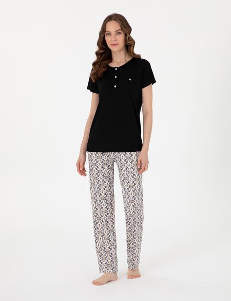 Siyah Kısakollu Pijama Takımı - 50318971002