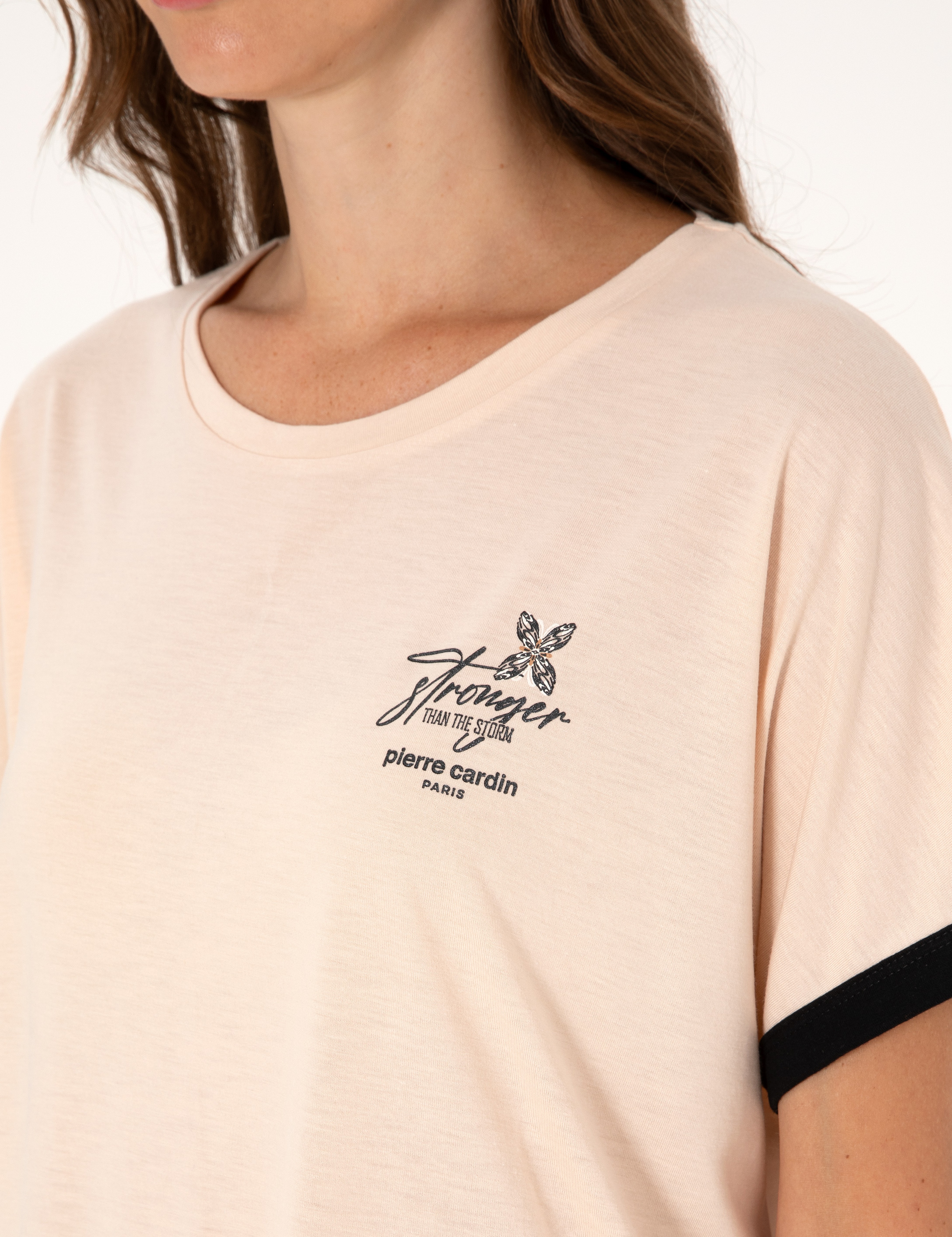 Bej Kısakollu Pijama Takımı - Image 7