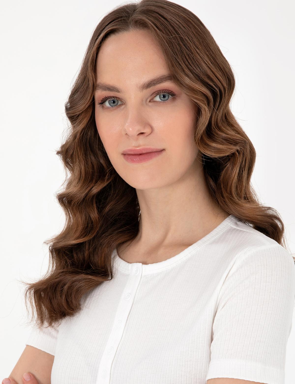 Beyaz Kısakollu Pijama Takımı - 50318991002