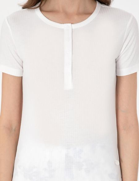 Beyaz Kısakollu Pijama Takımı - 50318991002