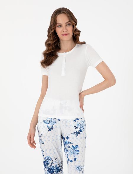 Beyaz Kısakollu Pijama Takımı - 50318991002