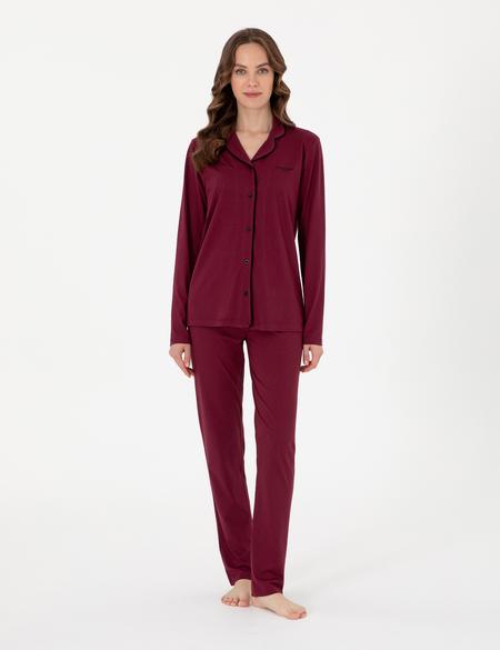 Bordo Gömlek Pijama Takımı - 50319062004