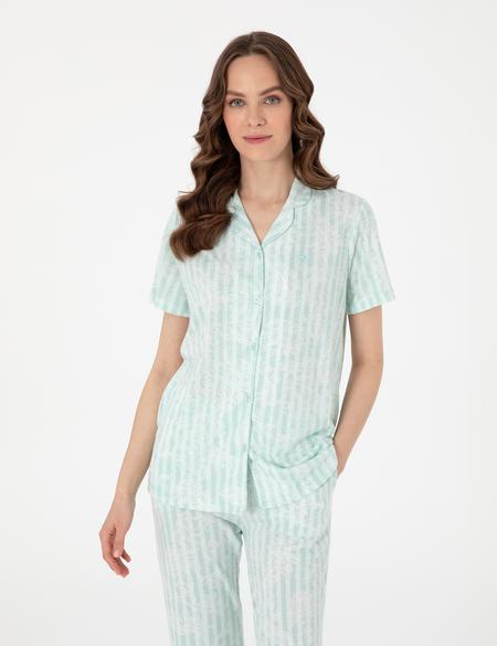 Mint Kısakollu Gömlek Pijama Takımı - 50319047004