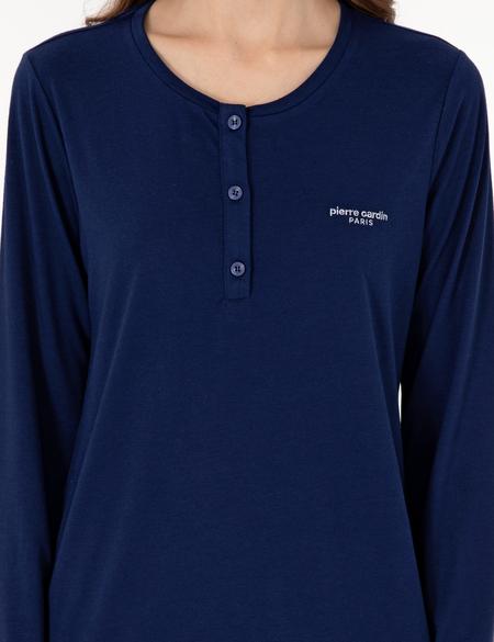 Lacivert Uzunkol Pijama Takımı - 50318965002