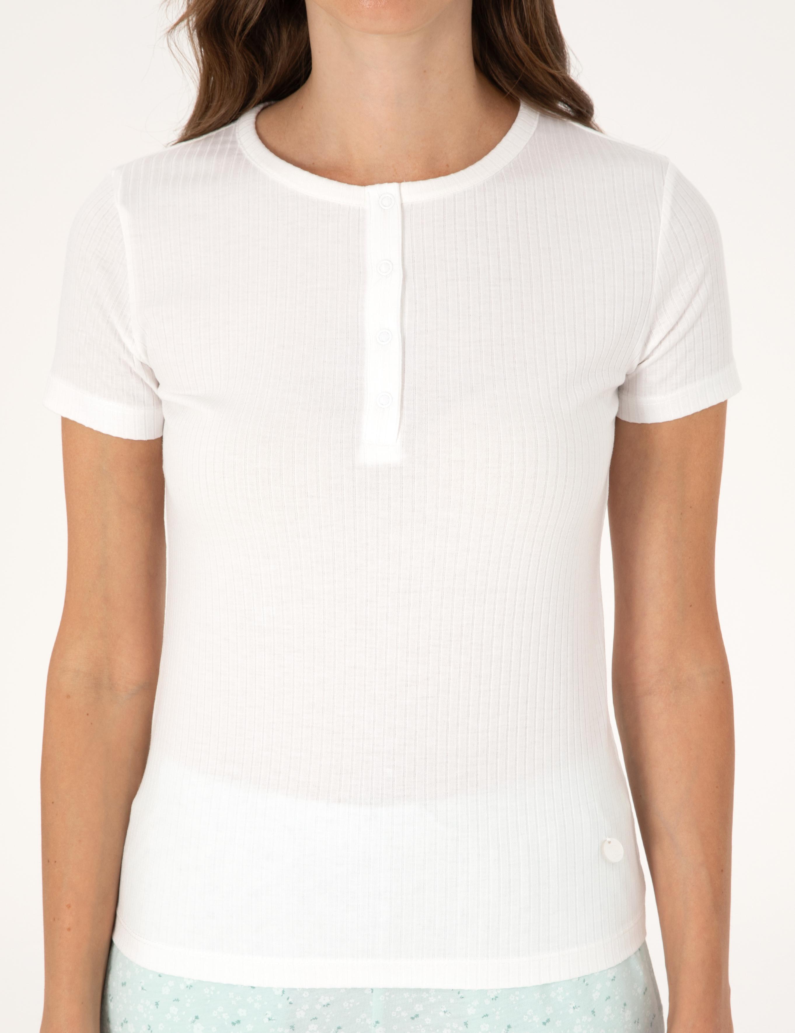 Krem Kısakollu Pijama Takımı