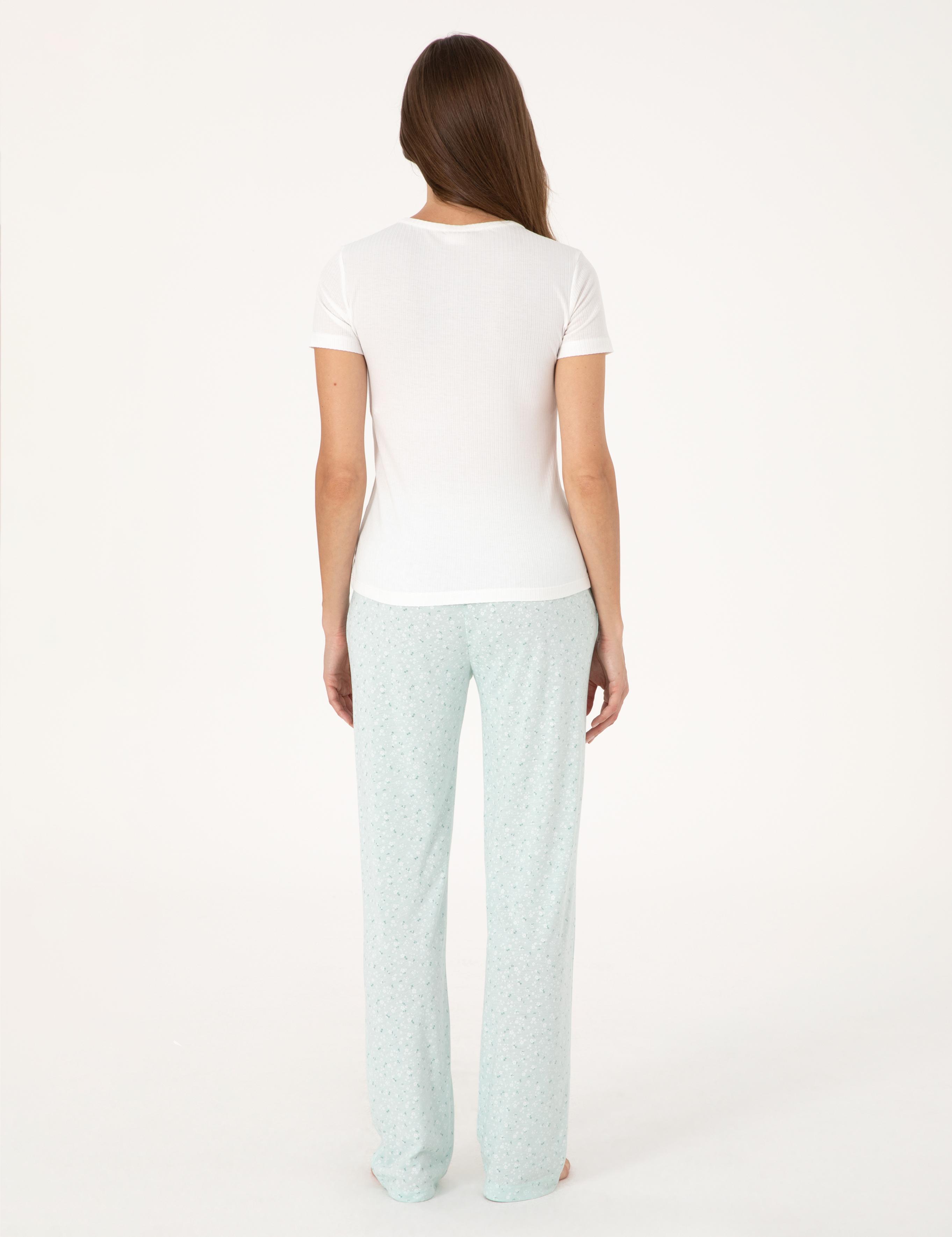 Krem Kısakollu Pijama Takımı