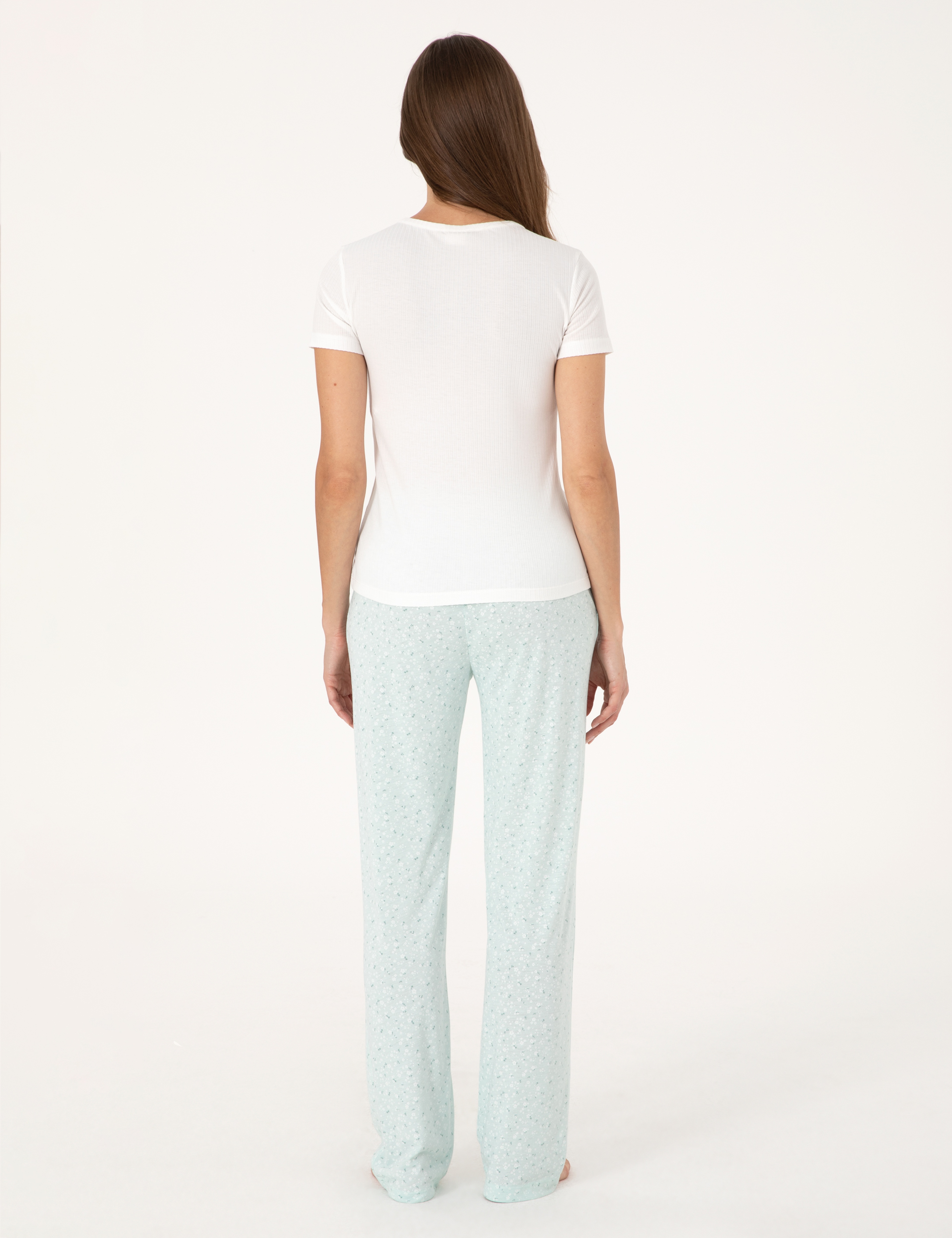 Krem Kısakollu Pijama Takımı - Image 5