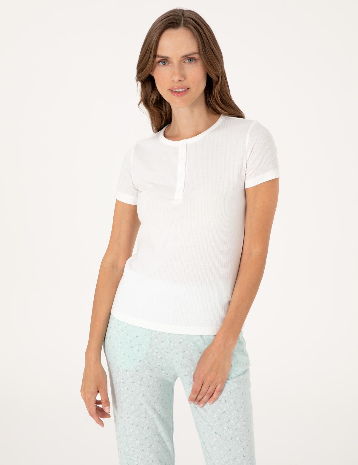 Krem Kısakollu Pijama Takımı - 50318995007