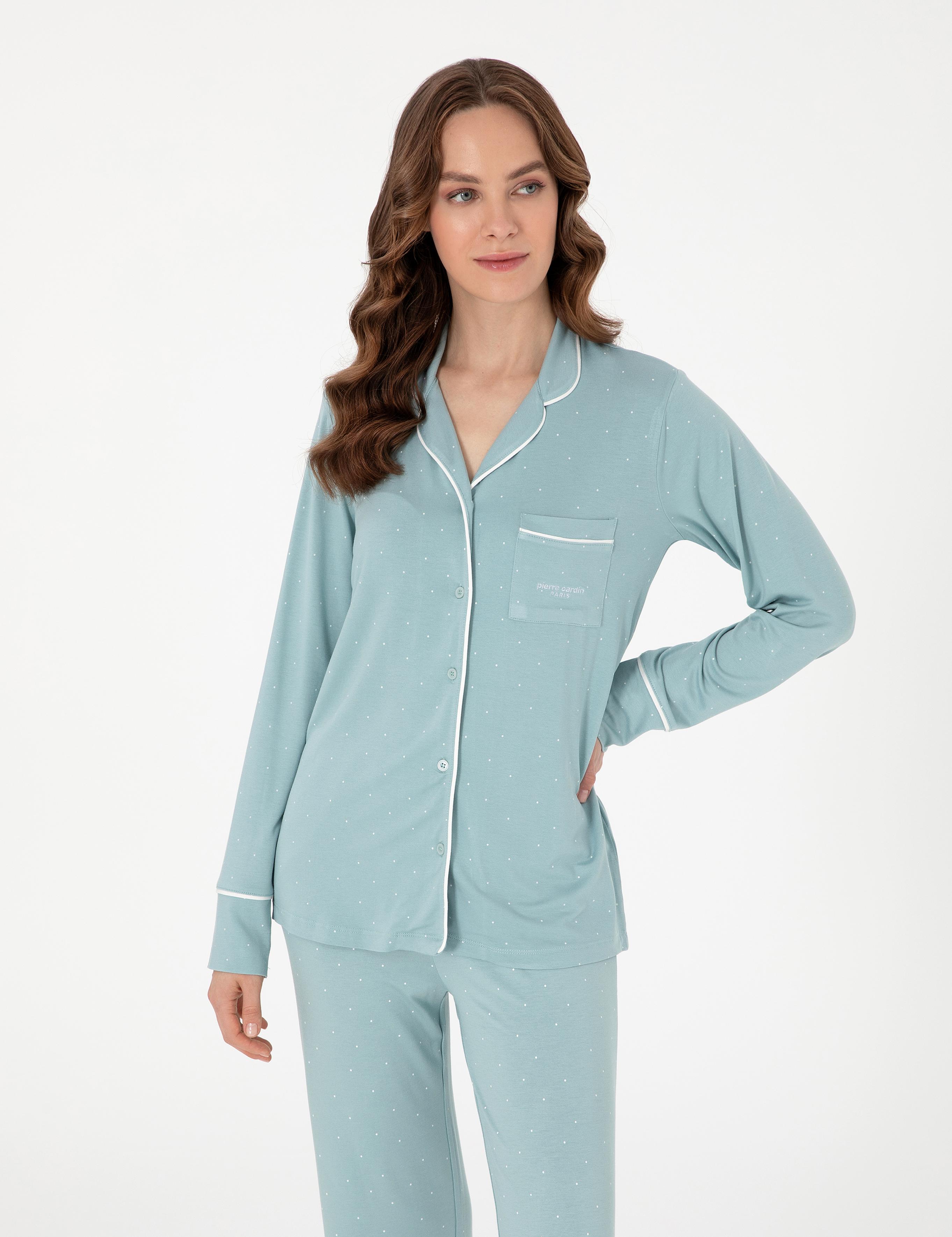 Su Yeşili Gömlek Pijama Takımı