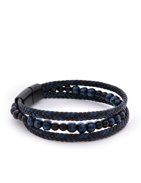 Lacivert Deri Bileklik - 50318499001