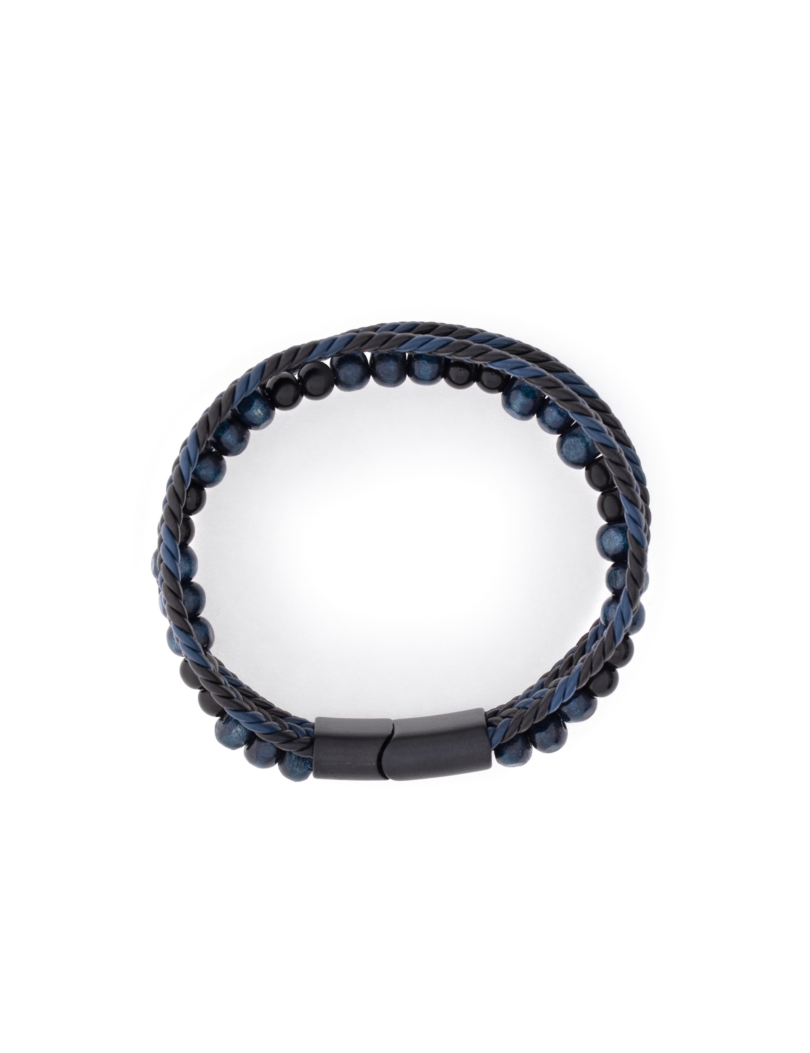 Lacivert Deri Bileklik